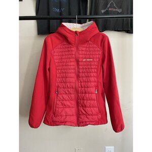 Women's Reebok Slim Fit Puffer Jacket With Insulated Sherpa Hood Size Large ￼